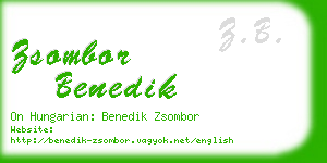 zsombor benedik business card